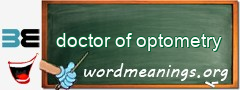 WordMeaning blackboard for doctor of optometry